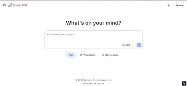 Samaira AI - Tool preview