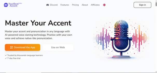 YourBestAccent - Tool preview