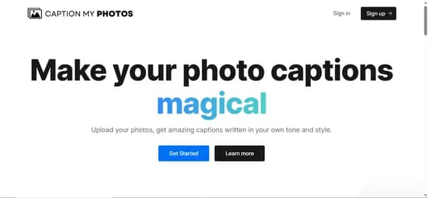 Caption My Photos - Tool preview