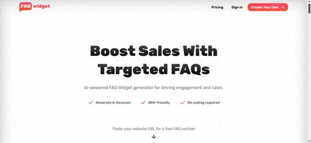 FAQWidget - Tool preview