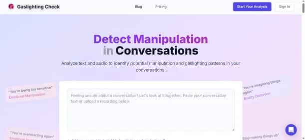 Gaslighting Check - Tool preview