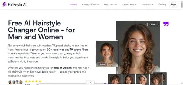 AI Hairstyle Changer - Tool preview
