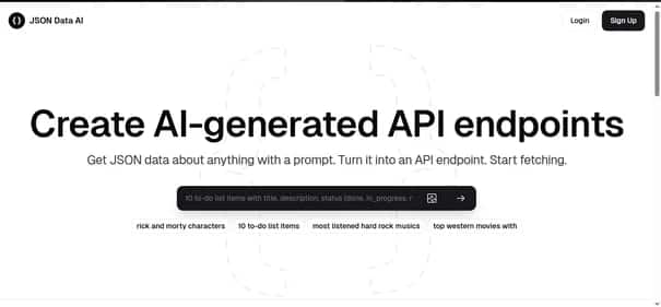 JSON Data AI - Tool preview
