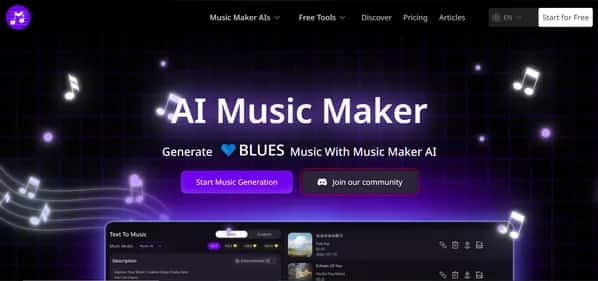 AI Music Maker - Tool preview