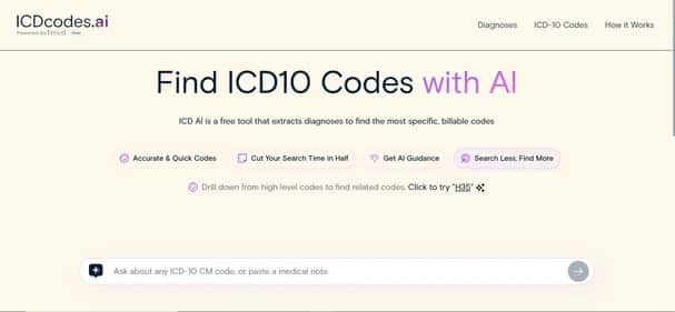 ICDcodes.ai - Tool preview