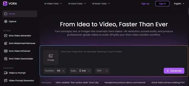 Vora AI - Tool preview