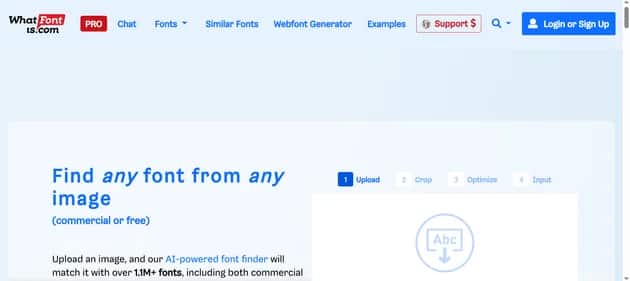 WhatFontIs - Tool preview