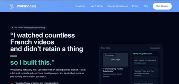 Workbookly App - Tool preview