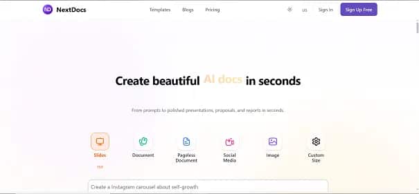 NextDocs - Tool preview