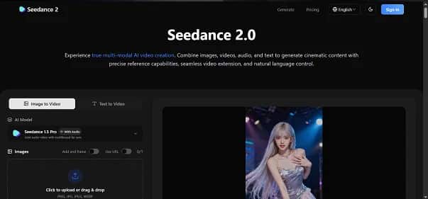 Seedance 2.0 - Tool preview