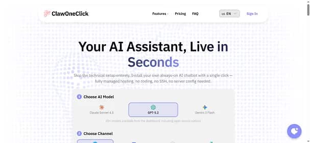 ClawOneClick - Tool preview