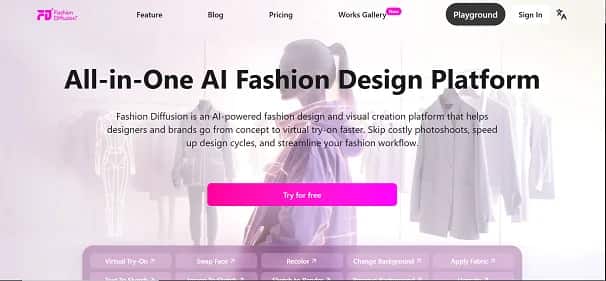 Fashion Diffusion - Tool preview