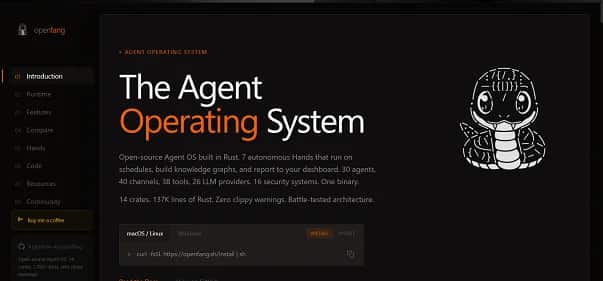 OpenFang - Tool preview