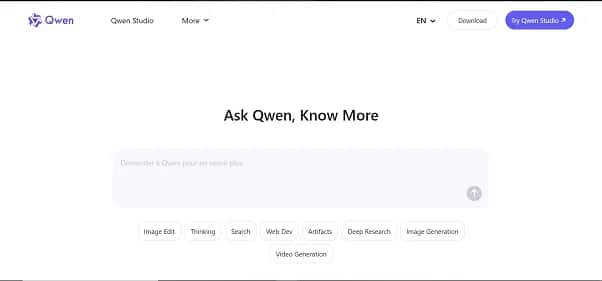 Qwen Ai - Tool preview