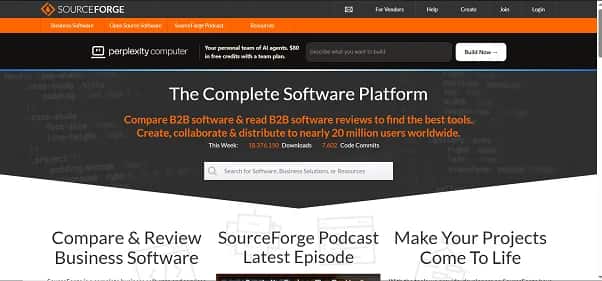 SourceForge - Tool preview