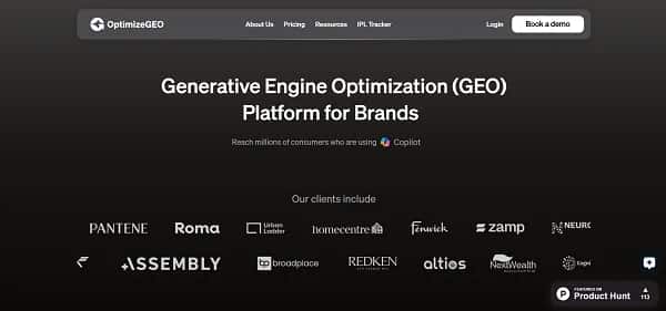 OptimizeGEO - Tool preview