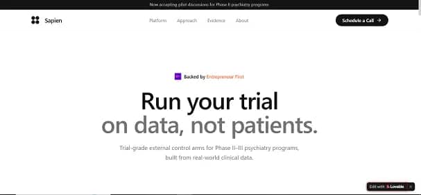 Sapien Labs - Tool preview