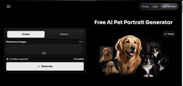 1008 AI Pet Portrait Generator - Tool preview
