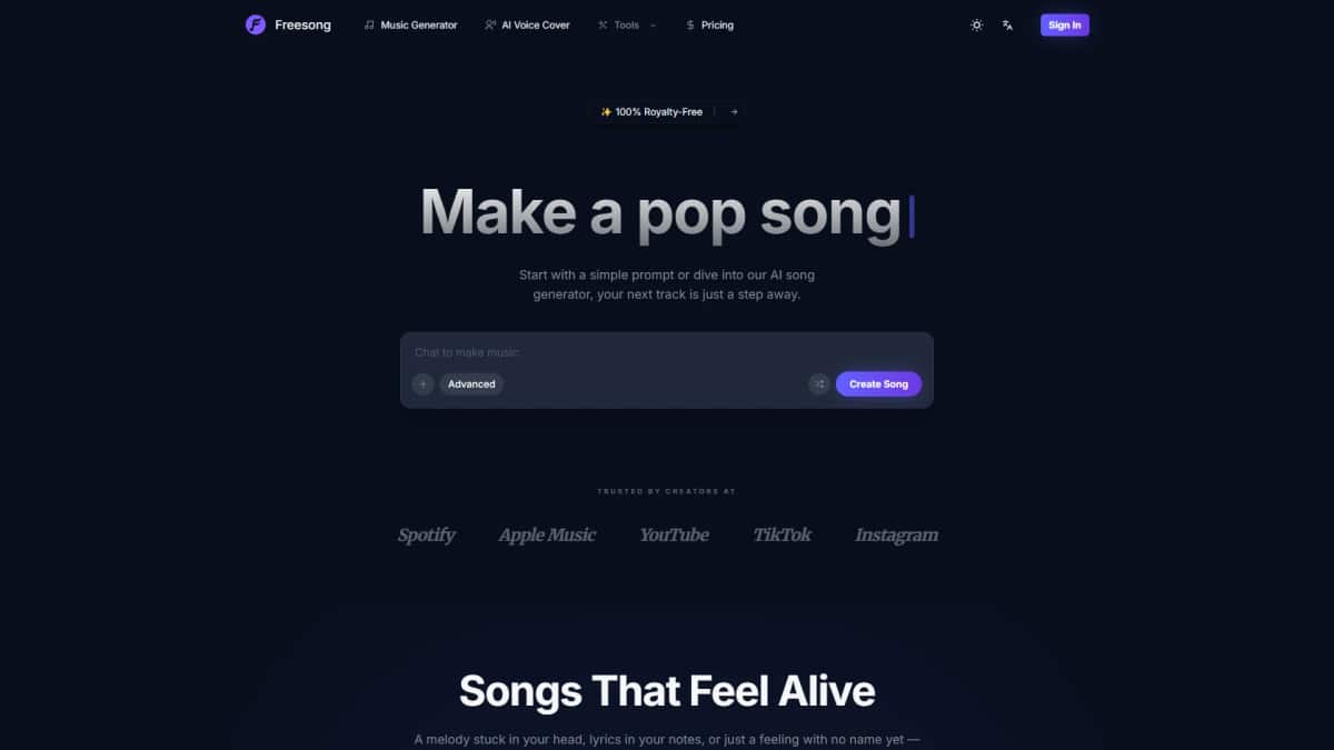 Freesong - Tool preview