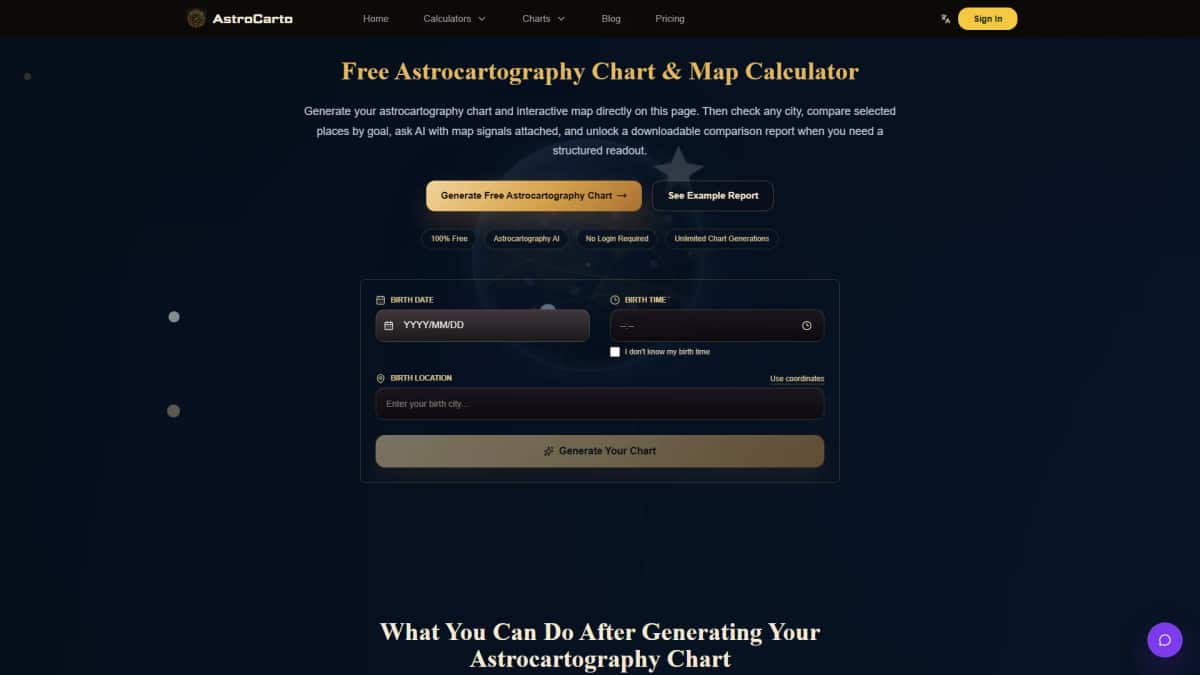 AstroCarto - Tool preview