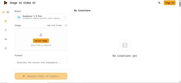 Image To Video AI - Tool preview