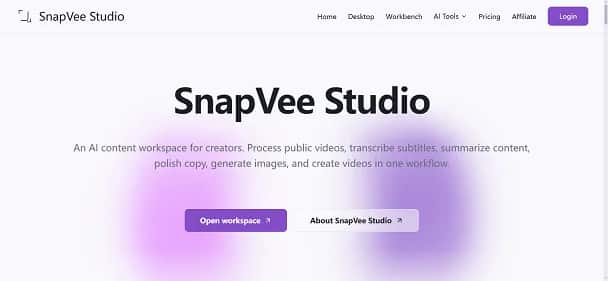 SnapVee Studio - Tool preview
