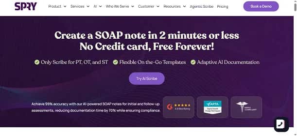 SPRYPT AI Medical Scribe - Tool preview