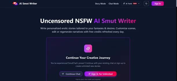 AI Smut Writer - Tool preview