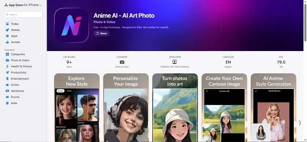 Anime AI - Tool preview