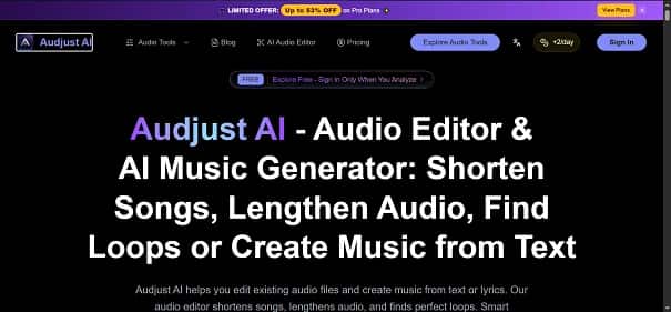 Audjust AI - Tool preview
