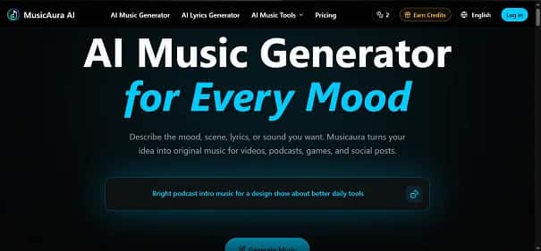 MusicAura AI - Tool preview