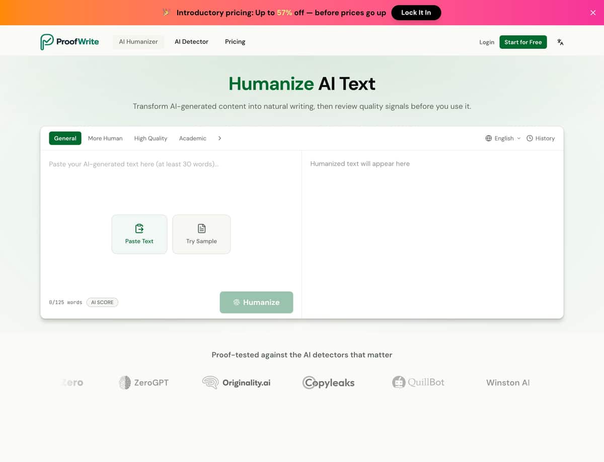 ProofWrite AI - Tool preview