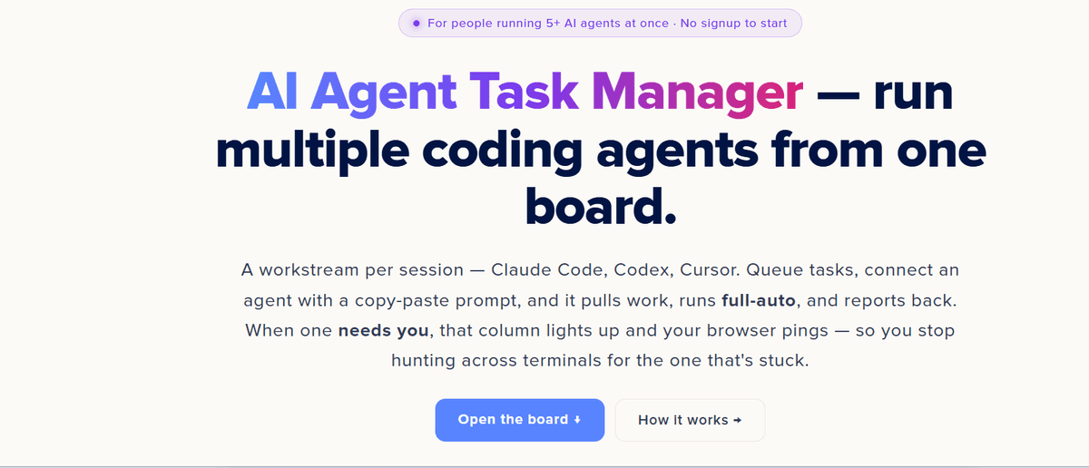 AI Agent Task Manager - Tool preview