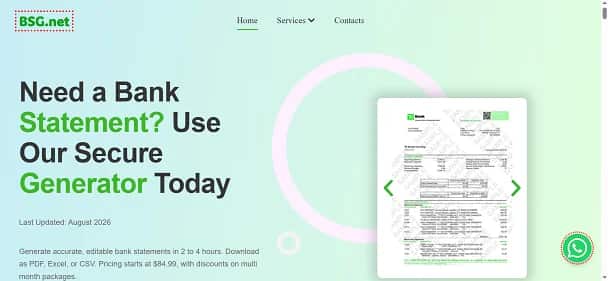 BankStatementGenerators.net - Tool preview