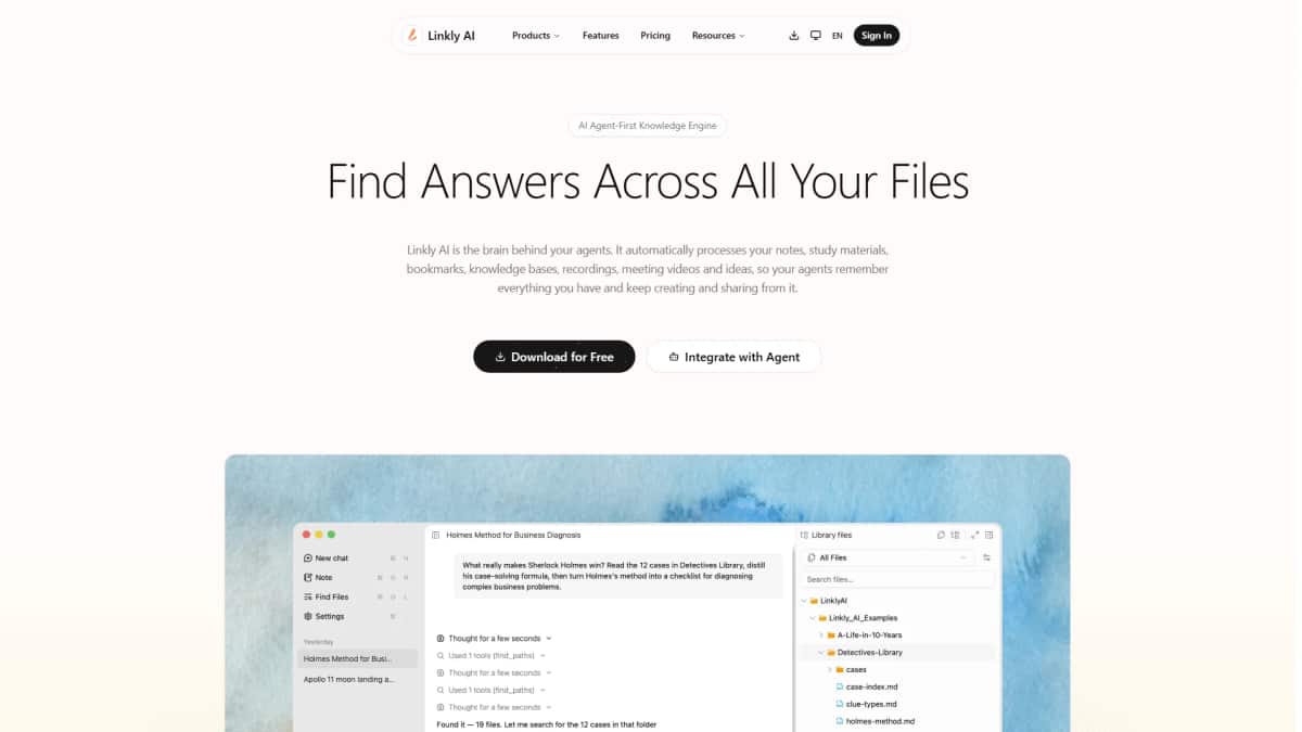 Linkly AI - Tool preview