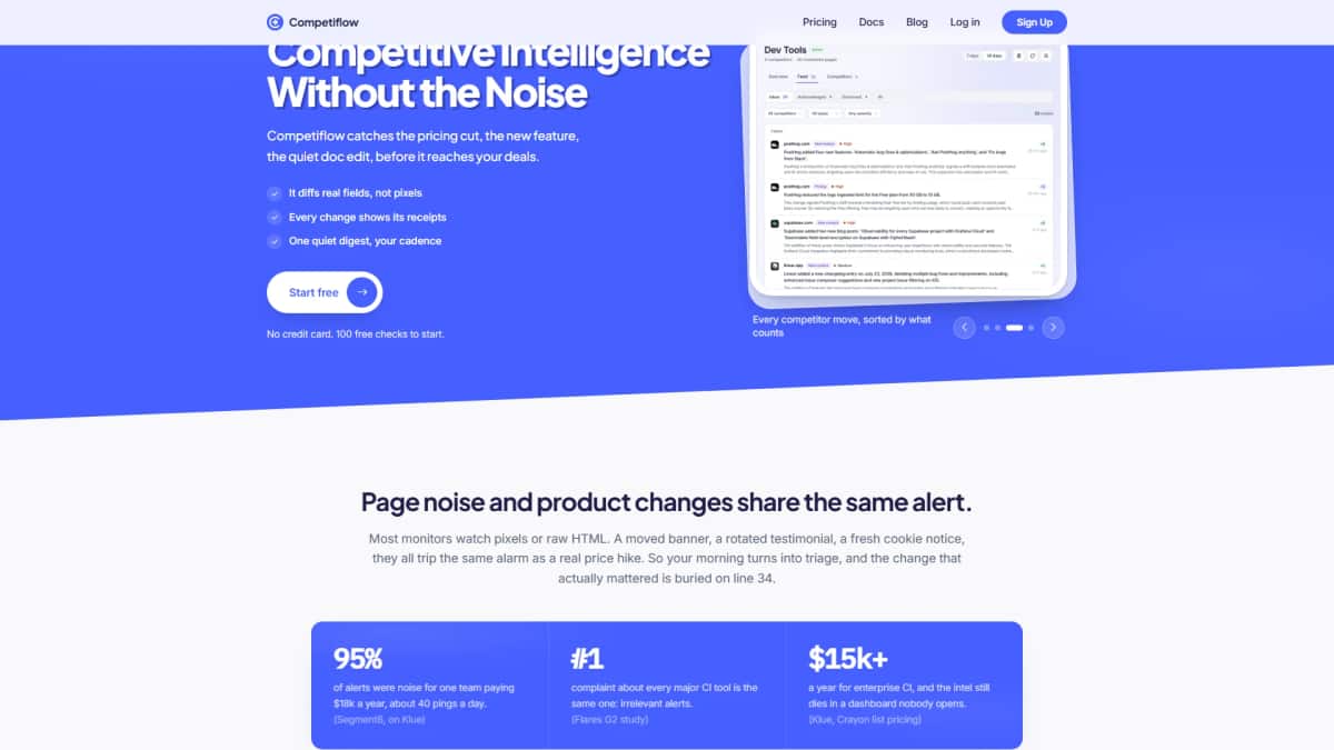 Competiflow - Tool preview