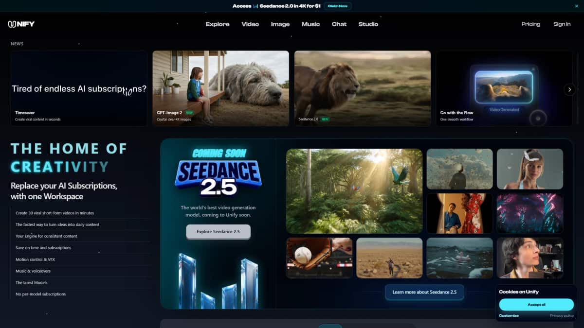 Unify AI - Tool preview