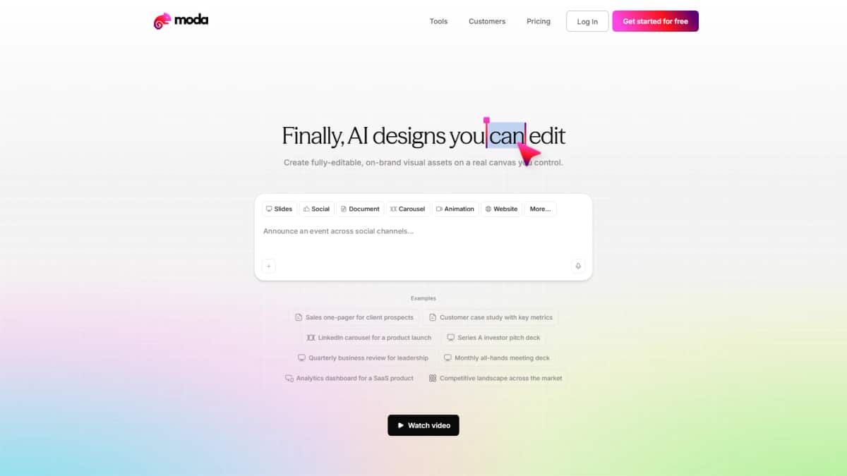 moda.app - Tool preview