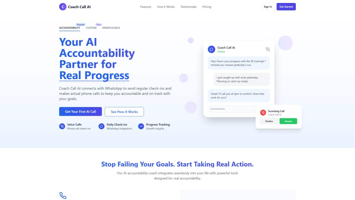 Coach Call AI - Tool preview