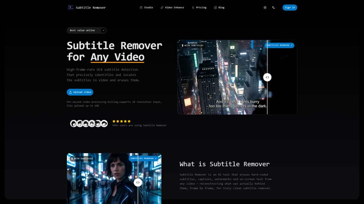 Subtitle Remover - Tool preview