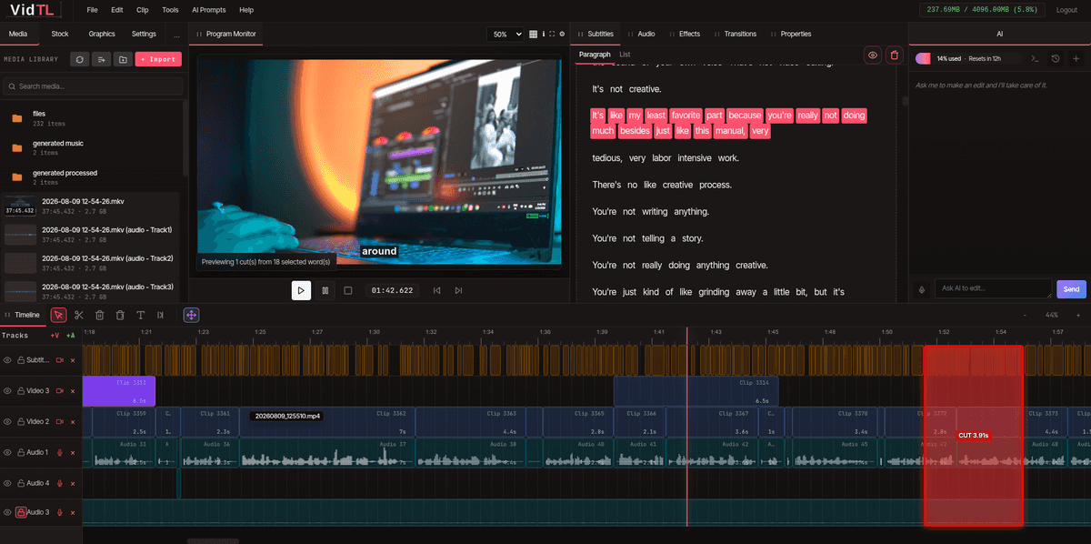 VidTL - Tool preview
