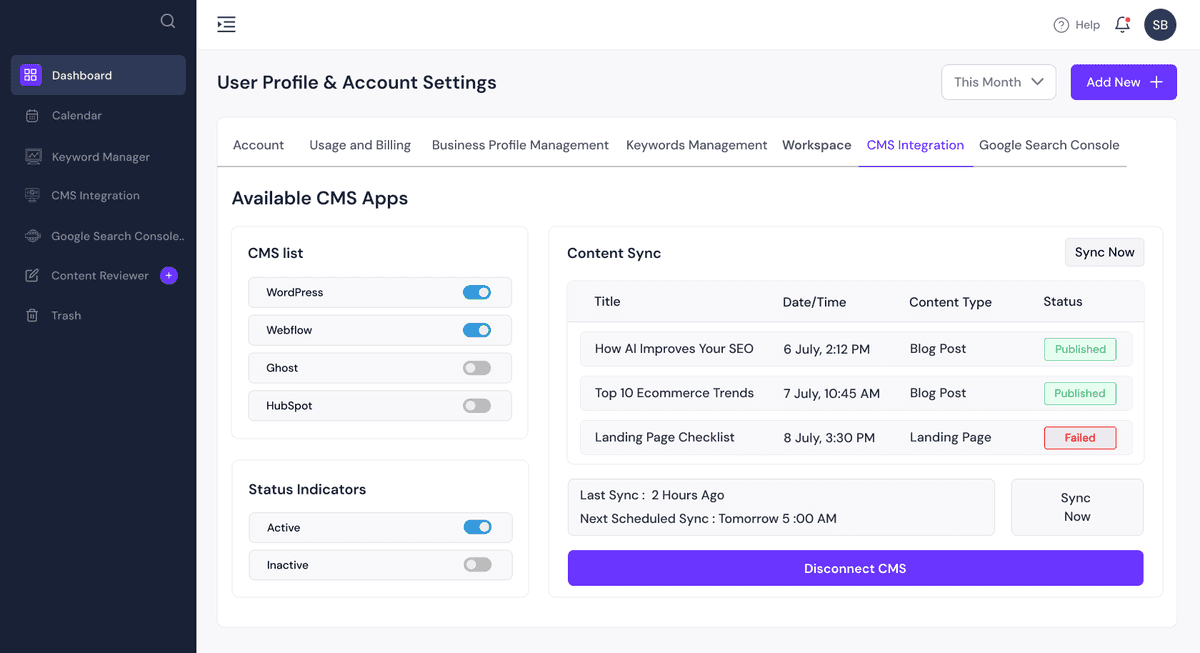 SEOBrain - Tool preview