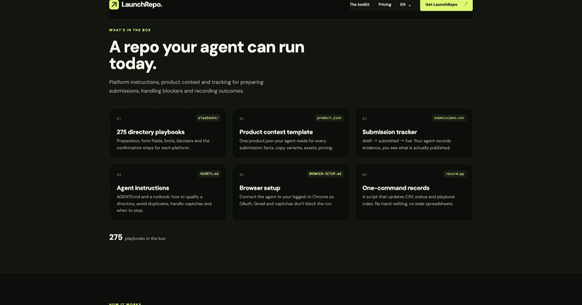 LaunchRepo - Tool preview