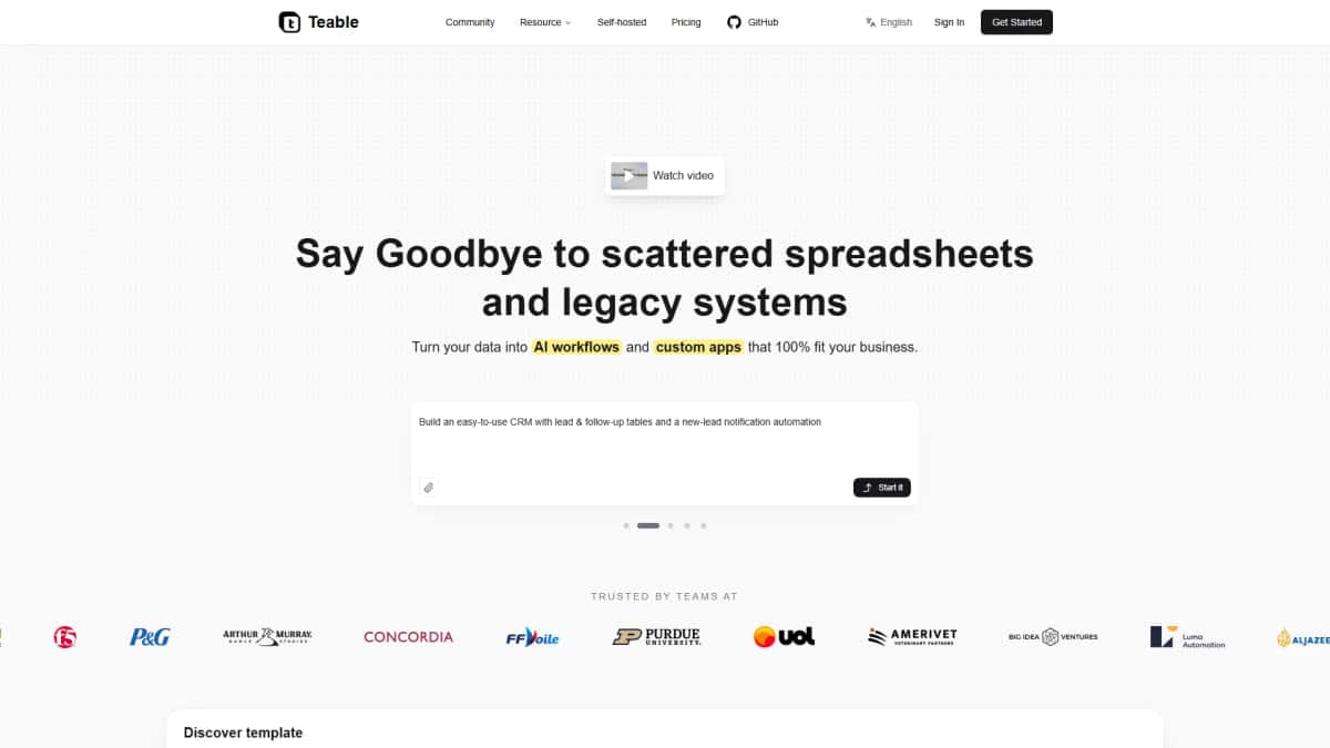 Teable - Tool preview
