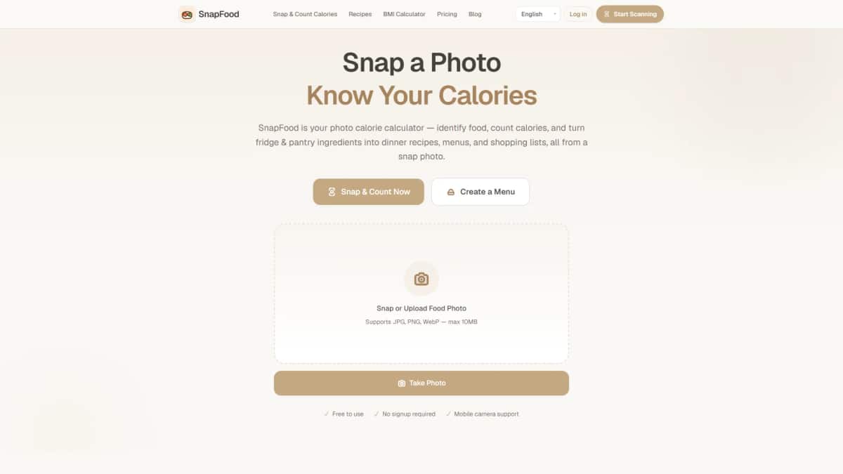 SnapFood - Tool preview