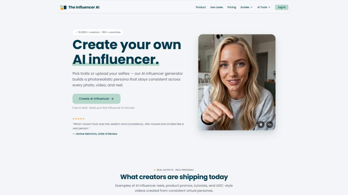 The Influencer AI - Tool preview