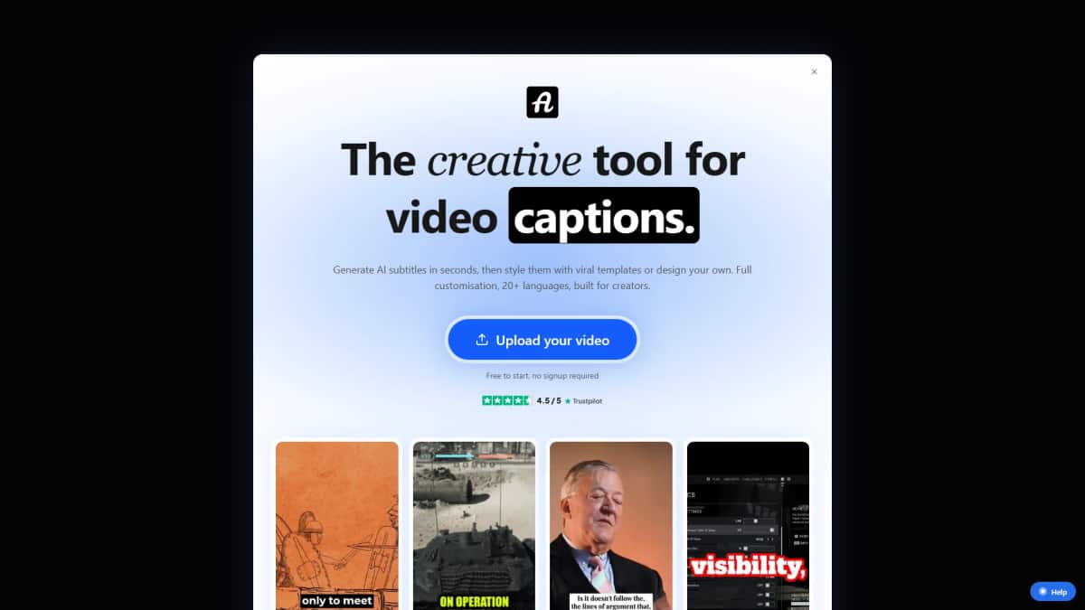 AutoSubtitles - Tool preview