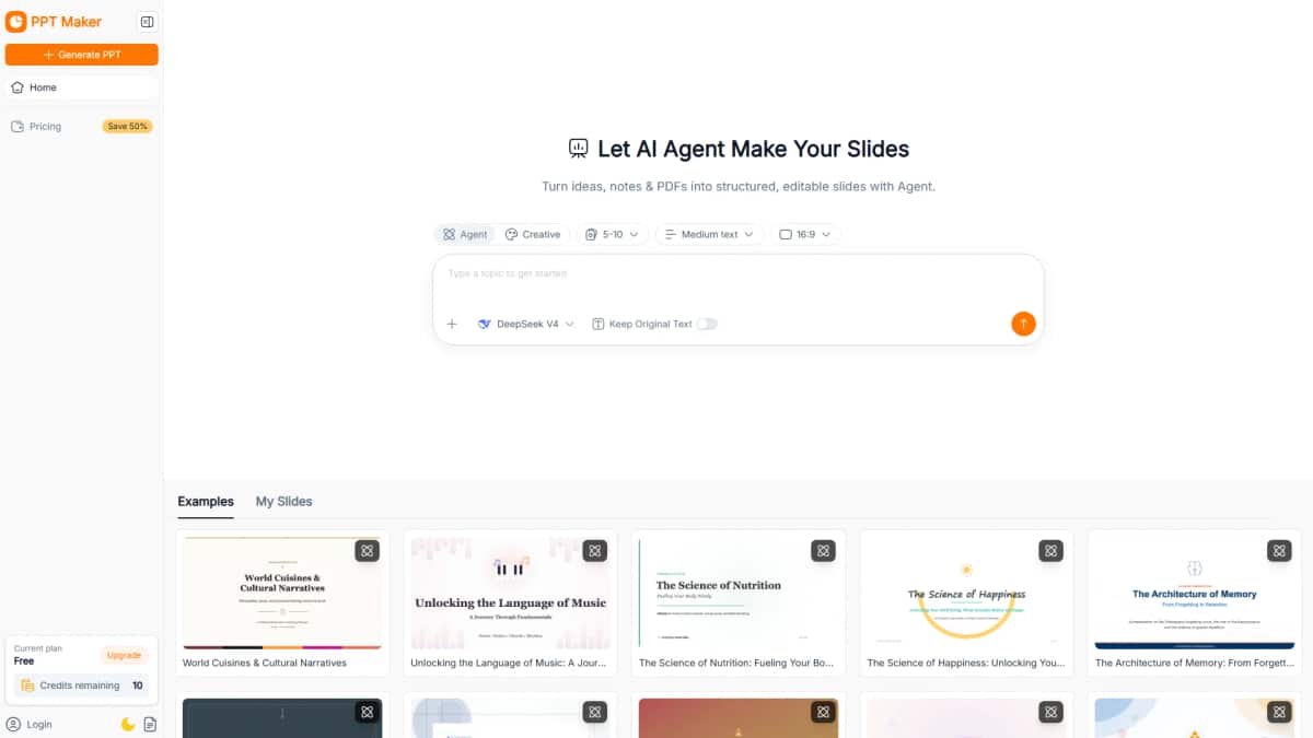 PPT Maker - Tool preview