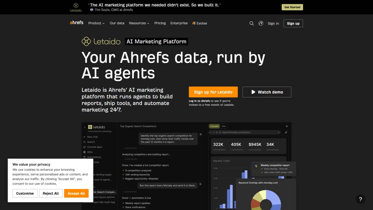 Ahrefs Letaido - Tool preview