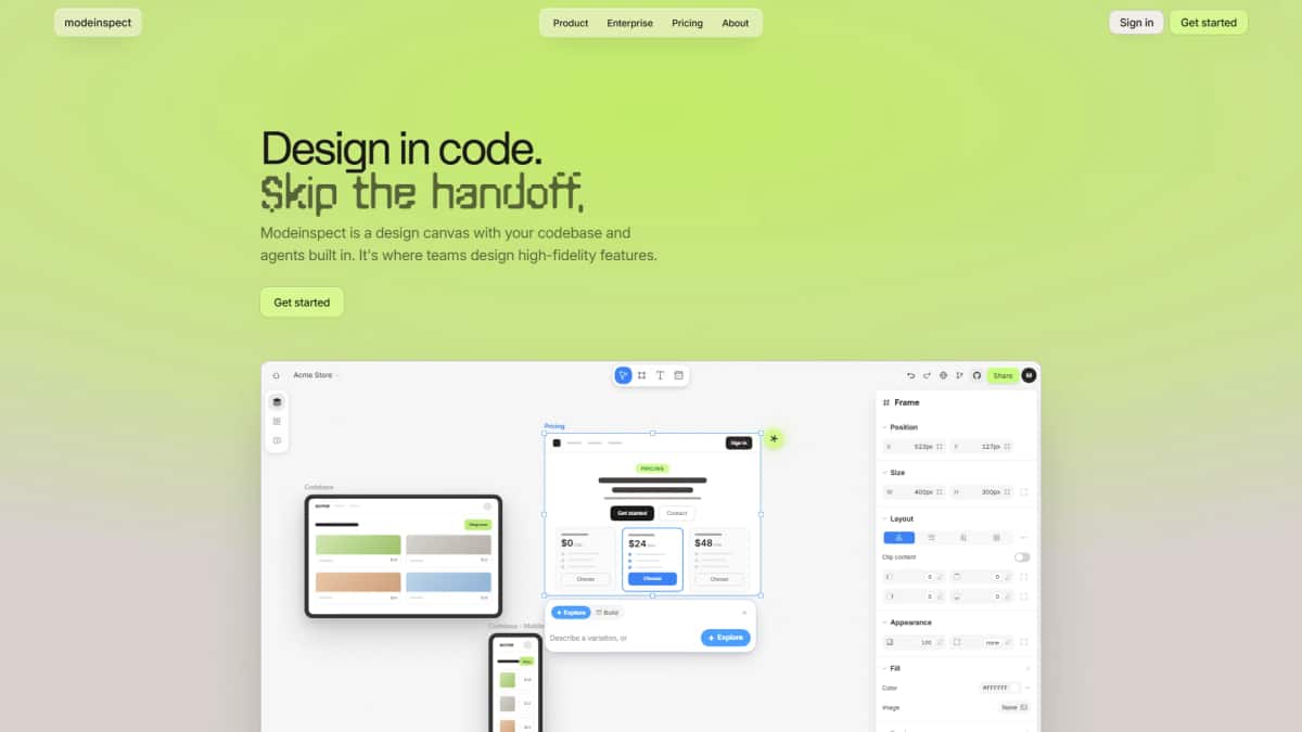 Modeinspect - Tool preview
